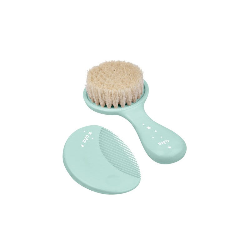 SPAZZOLA CON SETOLE NATURALI MENTA SARO BABY